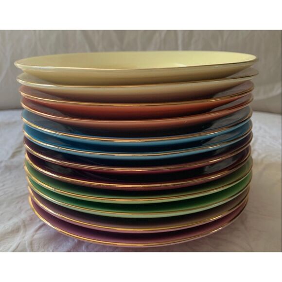 Crate & Barrel white Appetizer Bar Dessert 3 plates lot - fun shapes - Picture 2 of 4